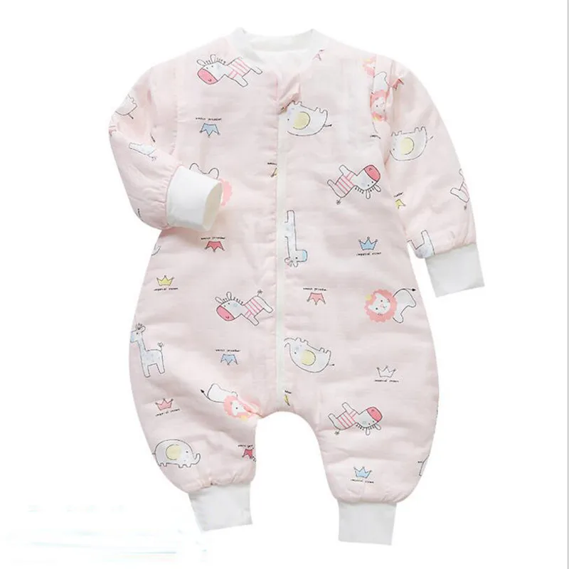 Зимняя одежда для сна для малышей, Детская Пижама для девочек, ночная рубашка для мальчиков, Детские спальные мешки со съемными рукавами, Детские спальные мешки - Цвет: as the photo