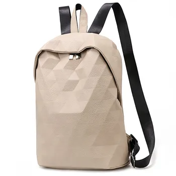 

ACELURE Solid Color Women Backpack High-capacity PU Leather School Bags for Teenager Girls Simple Preppy Style Travel Knapsack