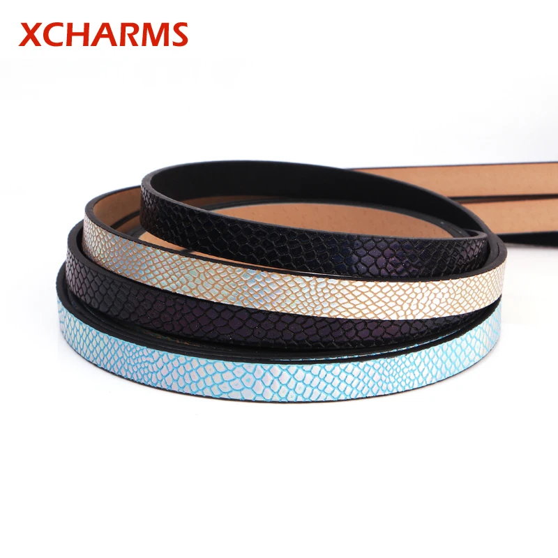 Шнур из ПУ кожи под змеиную кожу 10 мм|materials for bracelets|jewelry making materialspu leather cord |