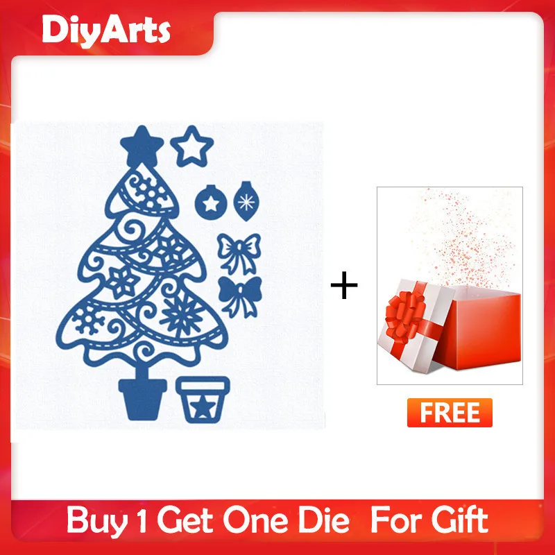 

DiyArts Christmas Tree Metal Cutting Dies Scrapbooking Craft Dies Stencil Album Embossing Card Making Die Cut Dies New 2019