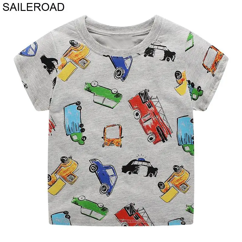 6457 same picture SAILEROAD Акула Животных Печати Baby Boy футболка Лето Детская одежда New Baby Boy Одежда Дети Топы Футболки Хлопок - Цвет: 6457 same picture