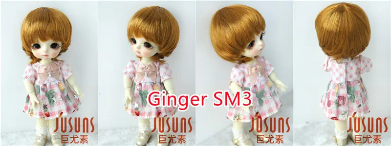 1/12 1/8 OB11 Doll Wigs D28053 3-4inch 4-5inch 5-6inch Enfant Cut Synthetic Mohair BJD Hair Lati Yellow &White Tiny Accessories