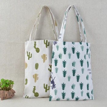 

new 1pc Pine cactus linen bag tote ECO shopping outdoor canvas shoulder bags approx. 30*42cm