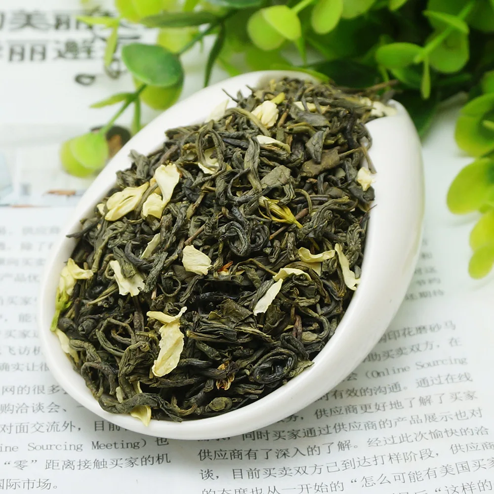Свежий натуральный органический китайский жасминовый цветочный чай, зеленый чай для похудения, забота о здоровье, чай кунг-фу