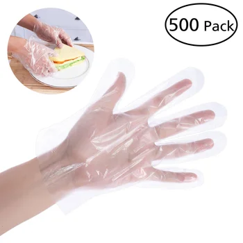 

100pcs Disposable Plastic PE Gloves for Home Kitchen Restaurant