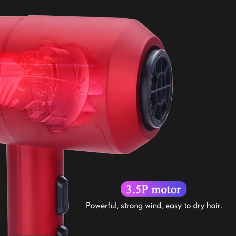 Elétrico de Energia Secador de Lesão do Cabelo Máquina de Secagem Forte do Secador de Cabelo de 220-240 Ajustável de 5 Ventilador Aion Nutre Nenhum Engrenagens 43 v Que 7 Secadores de cabelo