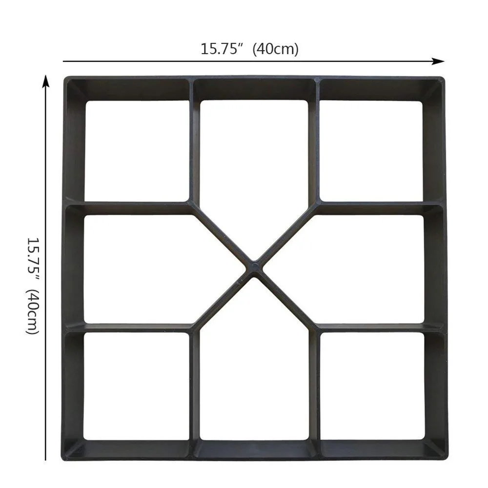 40*40 см строительство дорожного мощения плесень путь производитель плесень многоразовые Бетон цемент камень дизайн асфальтоукладчик ходьбы плесень Садоводство@ 25