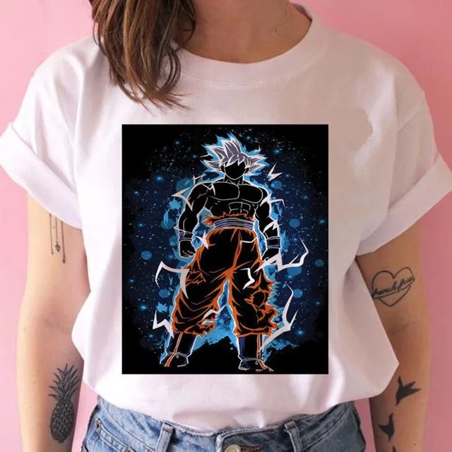 New Anime Dragon Ball Kawaii Funny Woman T-shirts Cartoon Shirt Harajuku T-shirt Ullzang Graphic Tshirt Fashion Top Tees Female 5