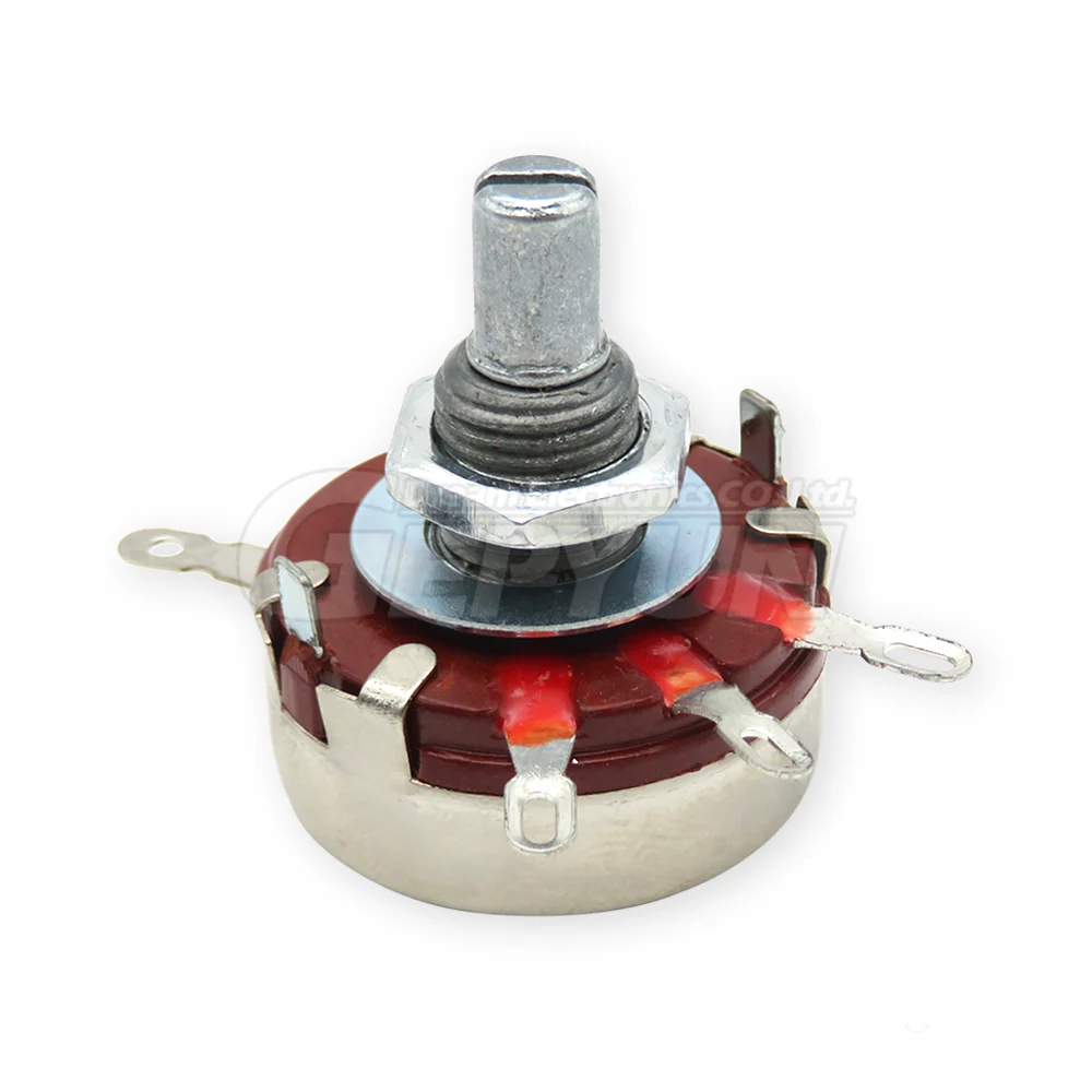 WTH118 Potentiometer Variable Resistor VR Resistance 1K 2.2K 4.7K 10K 22K 47K 100K 470K 1M 2W 1A 100K Ohm 2PCS