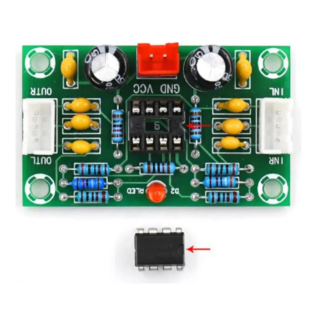 Мини-преамп Op amp модуль-усилитель двухканальный NE5532 преусилитель тон доска 5 раз широкое напряжение 12-30 в G10-004