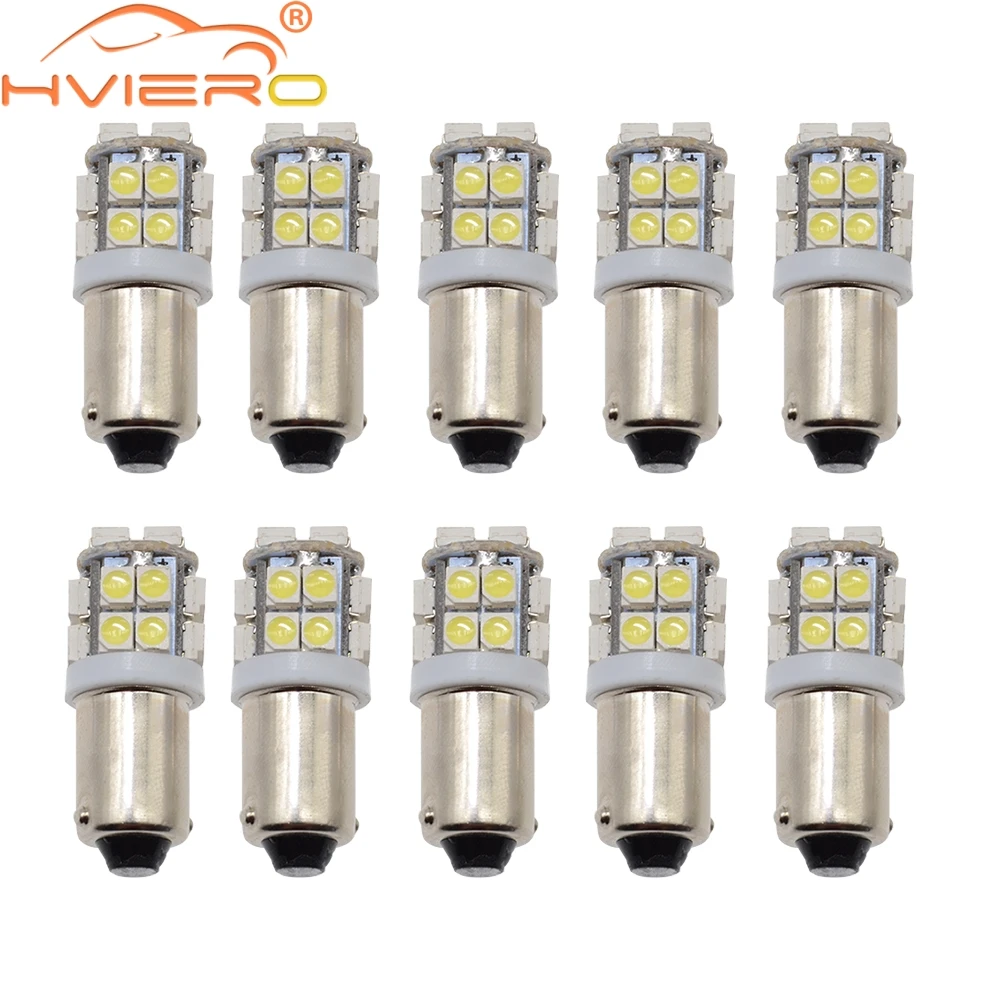 10X белый авто светодиодный T11 Ba9s T4w 8Led 1210 Авто Светодиодные пластины лампы Festoon Dome