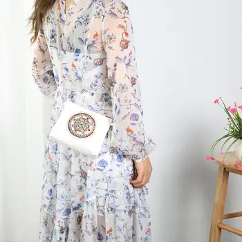 

New Fashion Handbags Multi-function DIY Special Shaped Diamond Painting Leather Messenger Bag Makeup Storage Bags