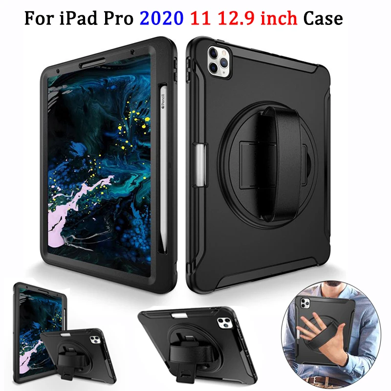 Чехол для iPad Pro 12 9 2020 чехол планшета с держателем-карандашом ТПУ + ПК ударопрочный