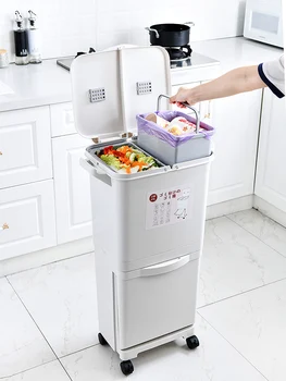 

Bathroom Trash Can Zero Waste Compost Storage Bin Garden Tools Garbage Bag Storage Bin Cubo Basura Reciclaje Trash Basket BA60LJ