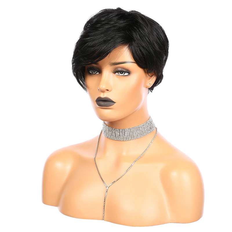 Pixie perucas de cabelo curto para mulheres,