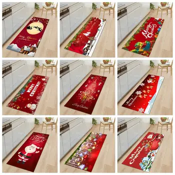 

Natal 2020 Christmas Carpet Santa Claus Anti-slip Kitchen Bathroom Room Floor Mat Christmas Decorations For Home Xmas Ornaments