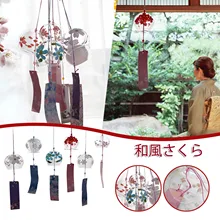 Styl japoński Lucky Wind Chimes japońska dekoracja Handmade Bell Glass mała świeża kreatywna dekoracja sypialni wisiorek prezent tanie tanio CN (pochodzenie) PLANT Szkło Retro i nostalgia Stare meble