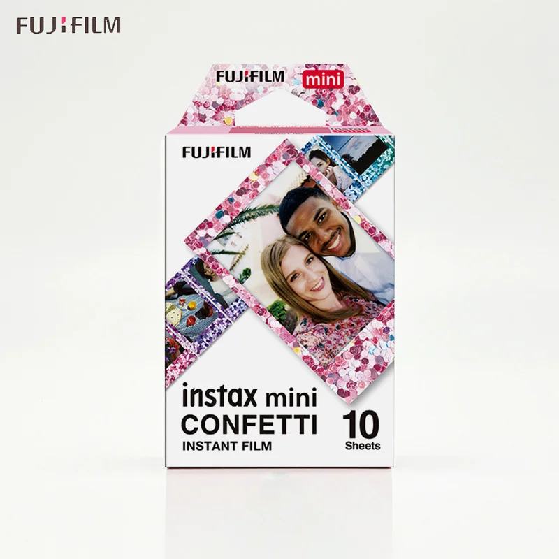 Пленка Fujifilm Instax Mini 9 10 листов fr FUJI Instant Photo camera Mini 9 7s 25 50s 70 90 SP-1 SP-2, Polariod 300 - Цвет: confetti