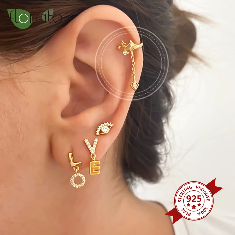 

1PC 925 Sterling Silver Clip on Earrings no Pierced non Piercing Ear Chain Pendant Clips Earrings without Pierced Ear Clip