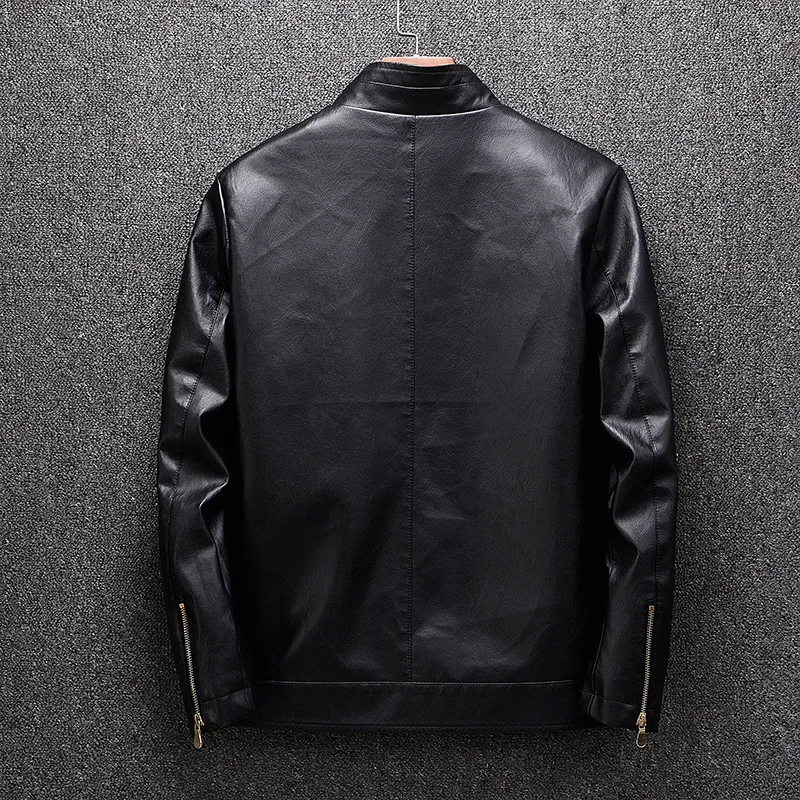 

MEN'S Leather Coat 2019 New Style Autumn Street Handsome Trend Teenager Locomotive Leather Coat MEN'S Jacket