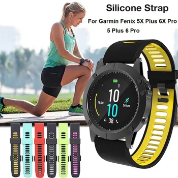 

26 22MM Watchband Strap for Garmin Fenix 5 5X 3 3 HR Fenix 6X 6 Pro S60 MK1 Watch Quick Release Silicone Sport Wrist Band Strap