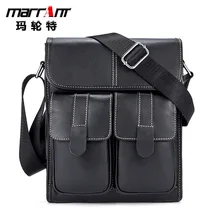 Men's Bag Men's Leather Single-Shoulder Bag Crossbody Bag First Layer Cowhide Crossbody Casual Bag Men's Shoulder Pannier Bag