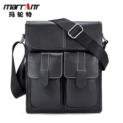 Men's Bag Men's Leather Single-Shoulder Bag Crossbody Bag First Layer Cowhide Crossbody Casual Bag Men's Shoulder Pannier Bag