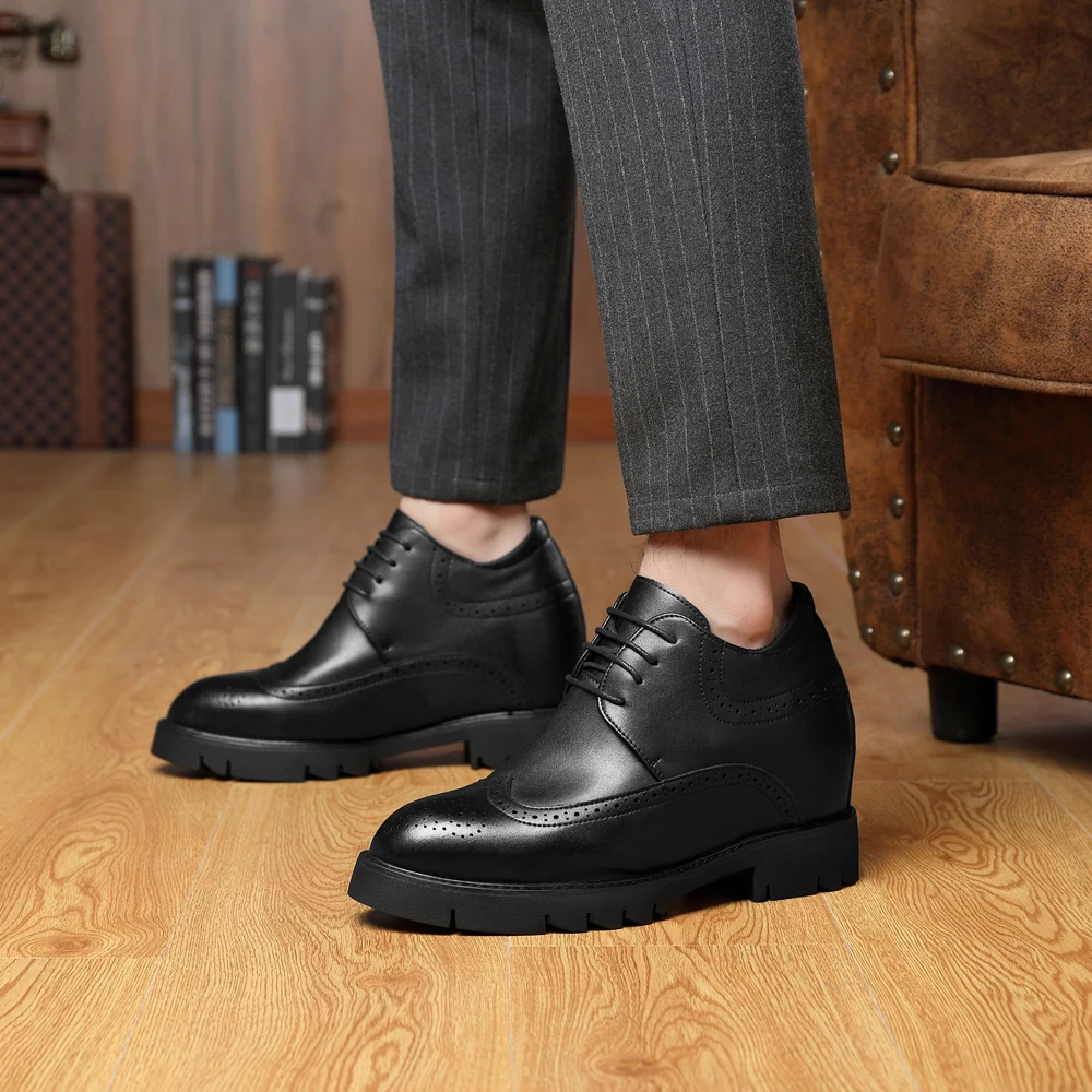 Scarpe Con Tacco Nascosto Per Uomo In Pelle | Scarpe Eleganti Rialzate Per Aumentare Altezza | Stivali E Loafer