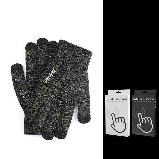 

Touch Screen Gloves Male Autumn & Winter Anti-slip Driving Girls Knitting Yarn Couples plus Velvet Warm Gloves Male Ride