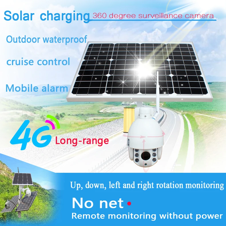 

PDDHKK Solar Power Charging 4G SIM Wireless Support IP68 Waterproof Outdoor Surveillance Security CCTV Camera With APP Control