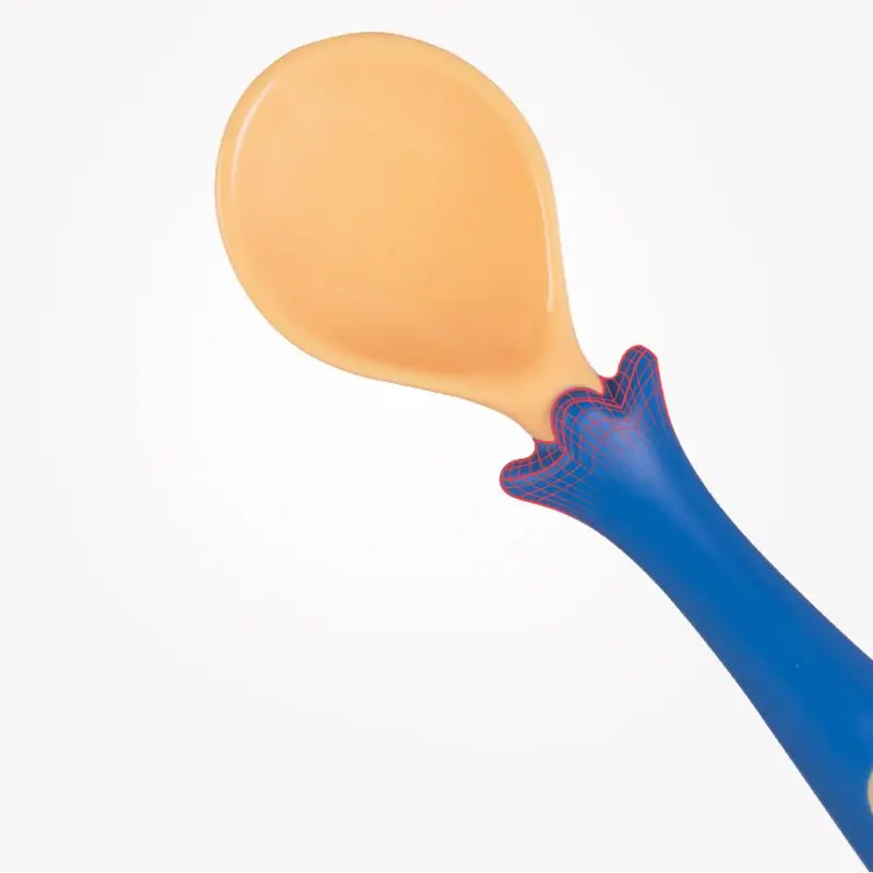 Baby Utensils Feeding Spoon Fork Set Travel Safe Case Toddler Babies Easy Grip Heat-Resistant Children Feeding Training Spoon