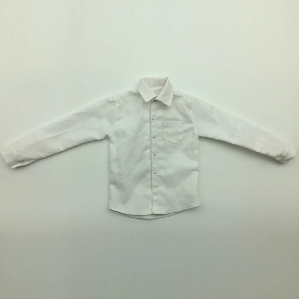MALE OUTFIT WHITE SHIRT For 12INCH ACTION FIGURE BODY 1/6 Scale doll clothes accessories