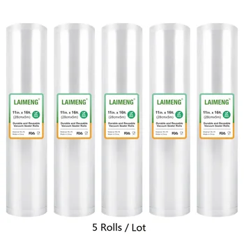 

YUMYTH Vacuum Bags Rolls For 5 Rolls BPA-Free Food Vacuum Sealer Packaging Plastic Storage Bags Sous Vide Bags