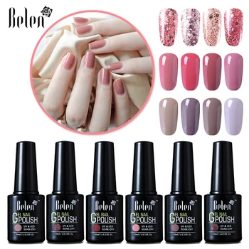 

Belen 10ml Rose Gold Glitter Color Gel Nail Polish Soak Off UV LED Lamp DIY Hybrid Nail Art Varnish Manicure Design Gel Lacquer