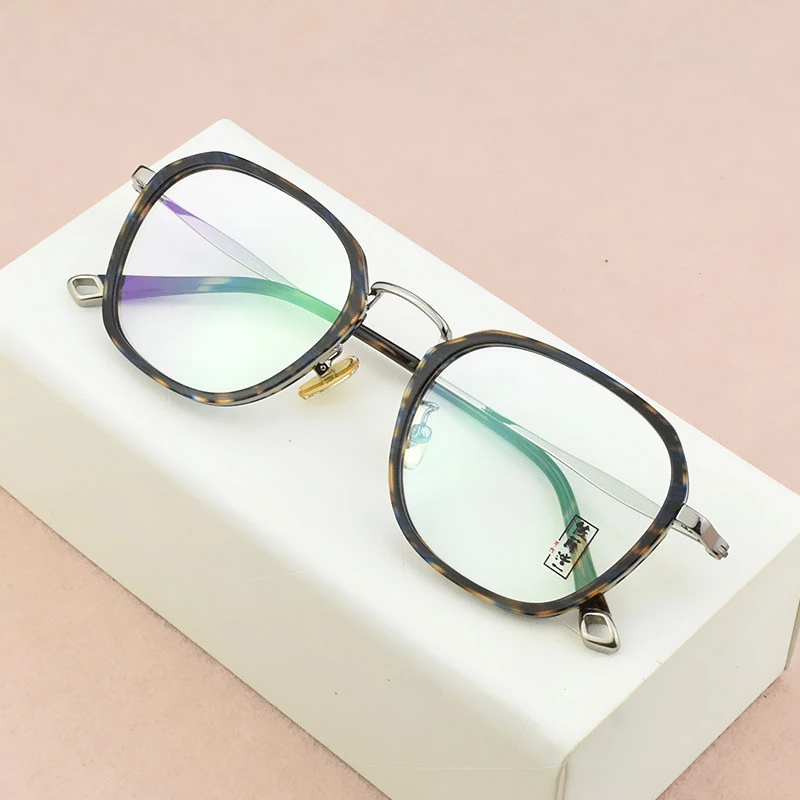 Квадратная брендовая оправа для очков мужские ультралегкие Женские винтажные Рецептурные очки ретро оптическая оправа мужские оправы для очков
