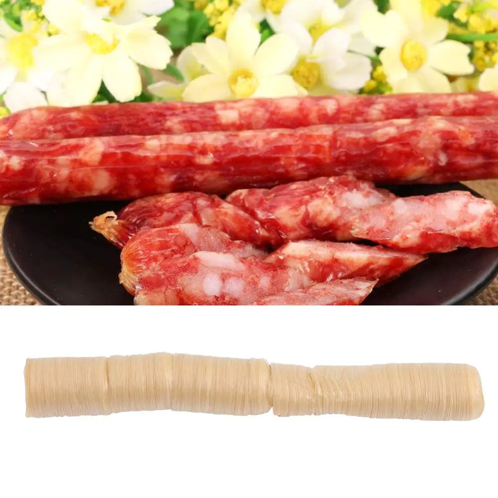 

14M Natural Sausage Casing Collagen Salted Sausage Casing Tube For Sausage Maker Machine Hot Dog Hamburger Cooking Tools