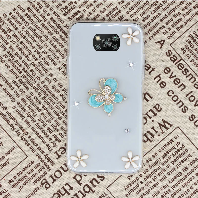 

Xiaomi Poco X3 NFC Case Ultra Thin Glitter Diamond Phone Case For Xiaomi Poco X3 NFC Fashion DIY Transparent Protection Covers