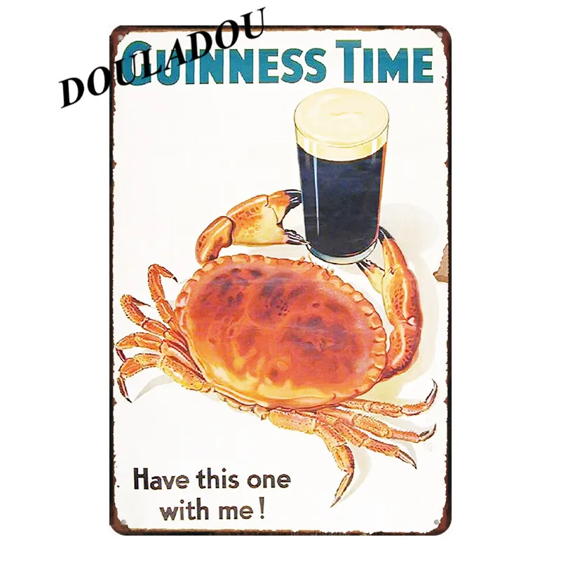 [Douladou] Guinness Time Plate для бара паба росписи ржавчины живопись Винтаж тиснением металлические жестяные знаки Ретро табличка плакат 30*20 см - Цвет: 5