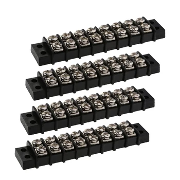 

4pcs 8 Gang Terminal Block Nickel Plated Brass Contacts 30A for Boats
