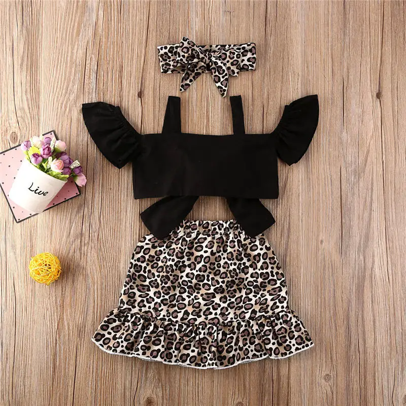 baby leopard clothes set 2pcs baby outfit (3)