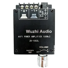 ZK-1002L 100WX2 Мини Bluetooth 5,0 Беспроводная аудио Мощность Цифровой усилитель плата стерео усилитель DC 12V 24V ZK-1002L 100WX2 Мини Bluetooth 5,0 Беспроводная аудио Мощность Цифровой усилитель плата стерео усилитель DC 12V 24V