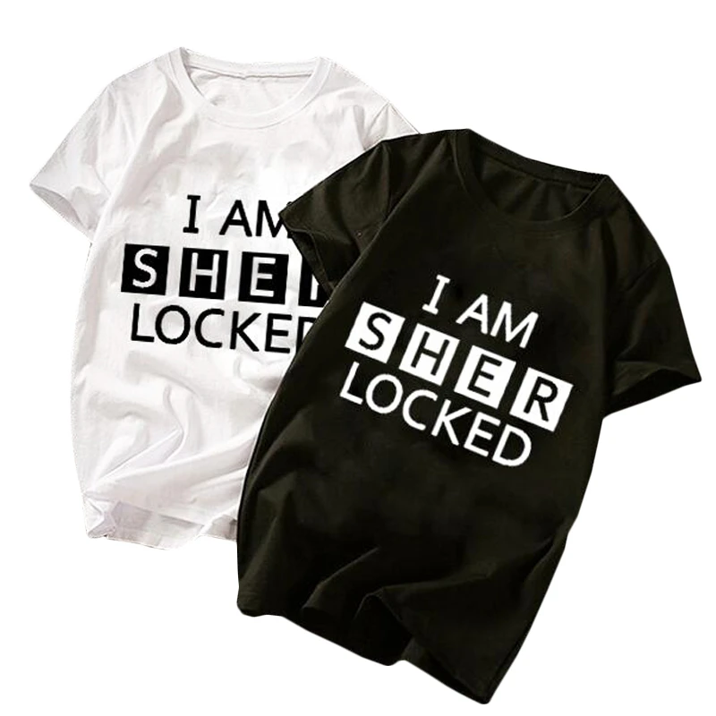 Bahasa Inggris Acara Tv Aku Sherlock T Kemeja Musim Panas O Leher Lengan Pendek Katun Murni Huruf Cetak Unisex Kaus Dalam Dengan Harga Murah Pakaian T Shirt Aliexpress