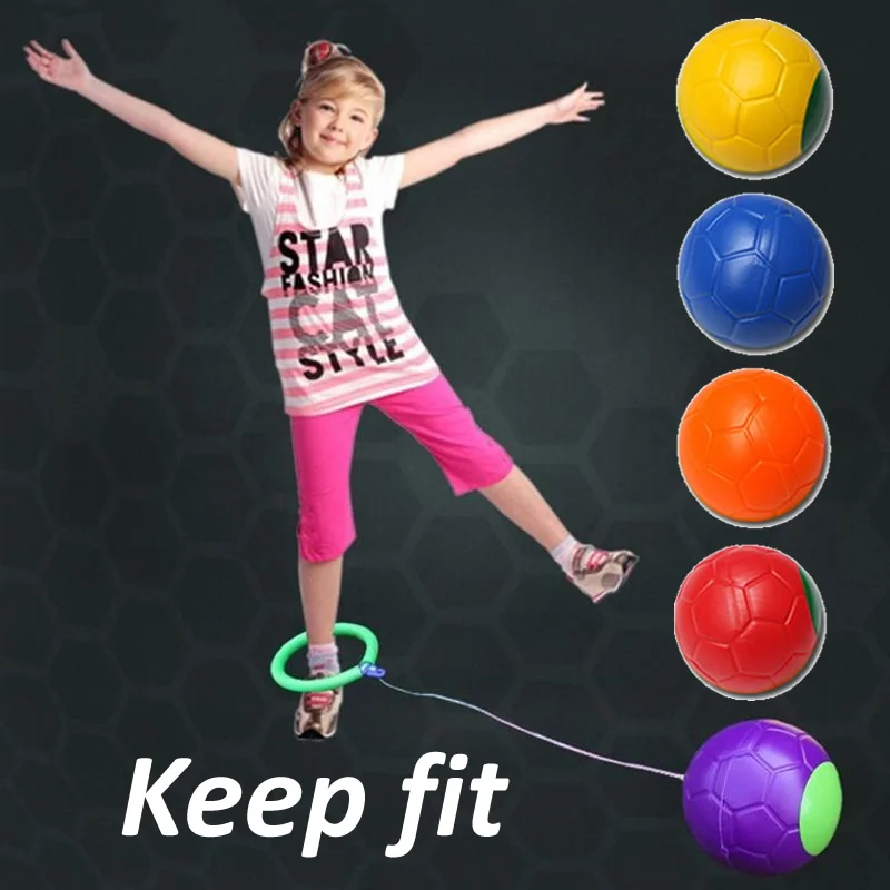 

Plastic Jumping Toys Ball Kids Funny Outdoor Sport Toys Ball for Children Exercise Ball One Foot Swing Ball Rope Toys XQ78s