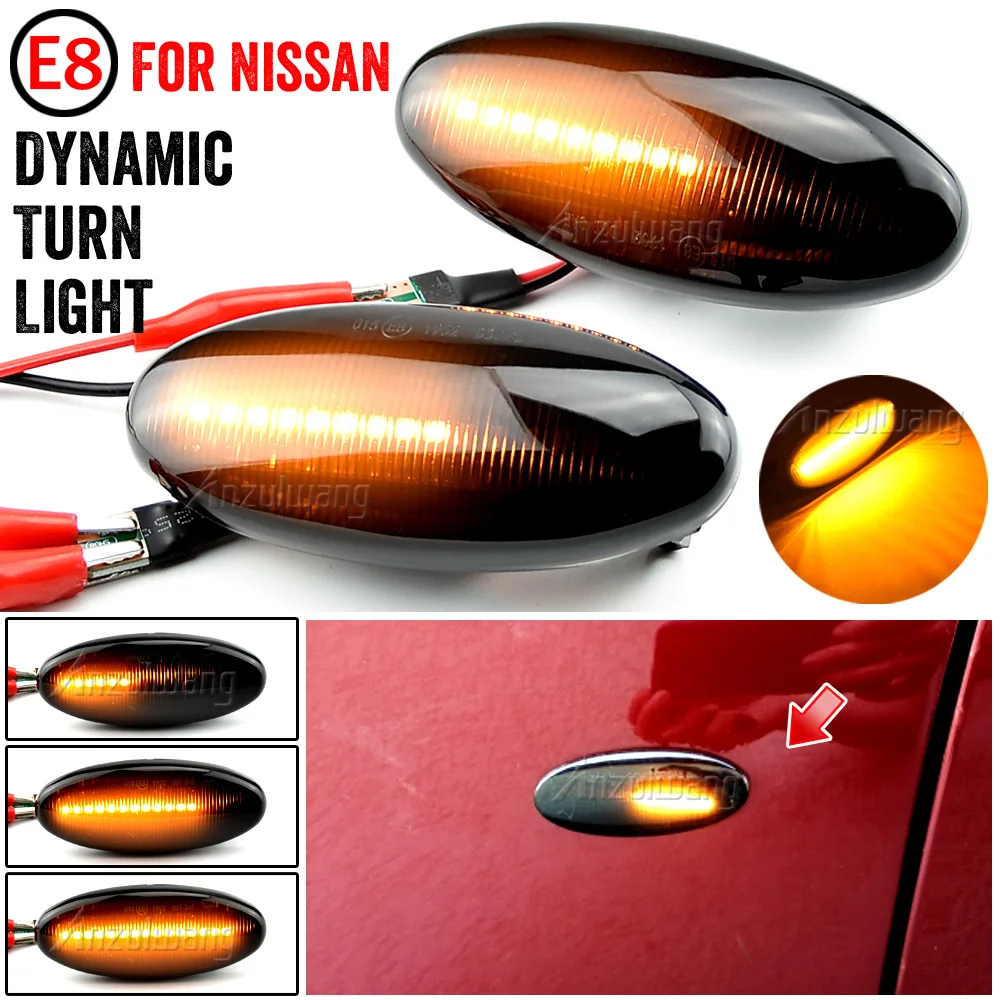 LED Dynamic Turn Signal Light Side Marker Lamp For Nissan Navara D22