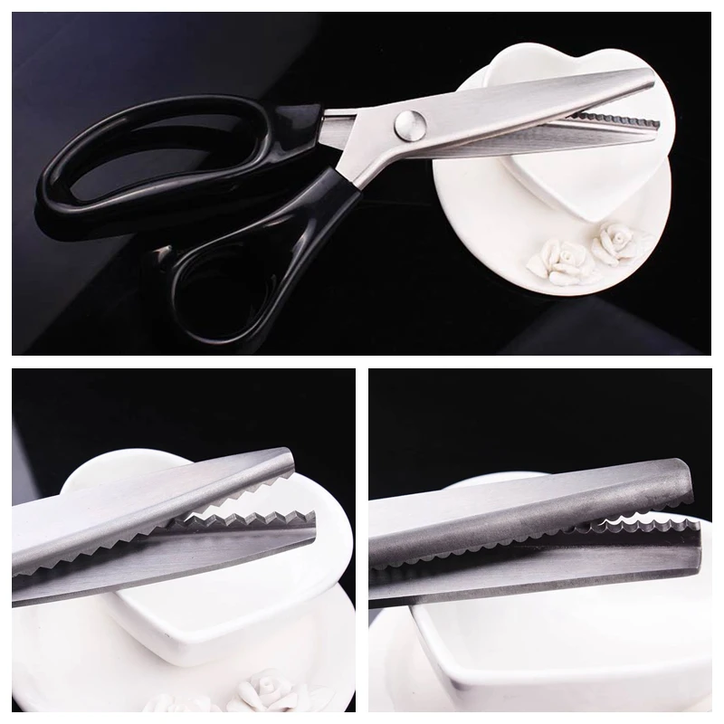 Ножницы для ткани из нержавеющей стали Zig Zag Scissor высокое качество портняжные ножницы для кожи острый инструмент ручной работы винтажные ножницы