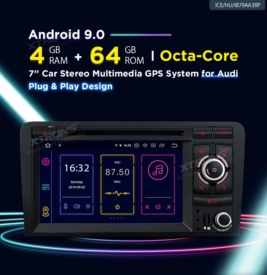 XTRONS Android 9,0 PX5 автомобильный Радио стерео dvd-плеер gps OBD TPMS для Audi A3 8P 2003-2012 S3 8P 2006-2012 RS3 Sportback 2011 2012