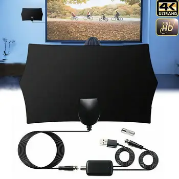 

Jt0176 1080p Digital 4K HDTV TV Aerial 960 Miles Indoor Antenna PC Flame Respect Environment Ultra-thin Signal Booster