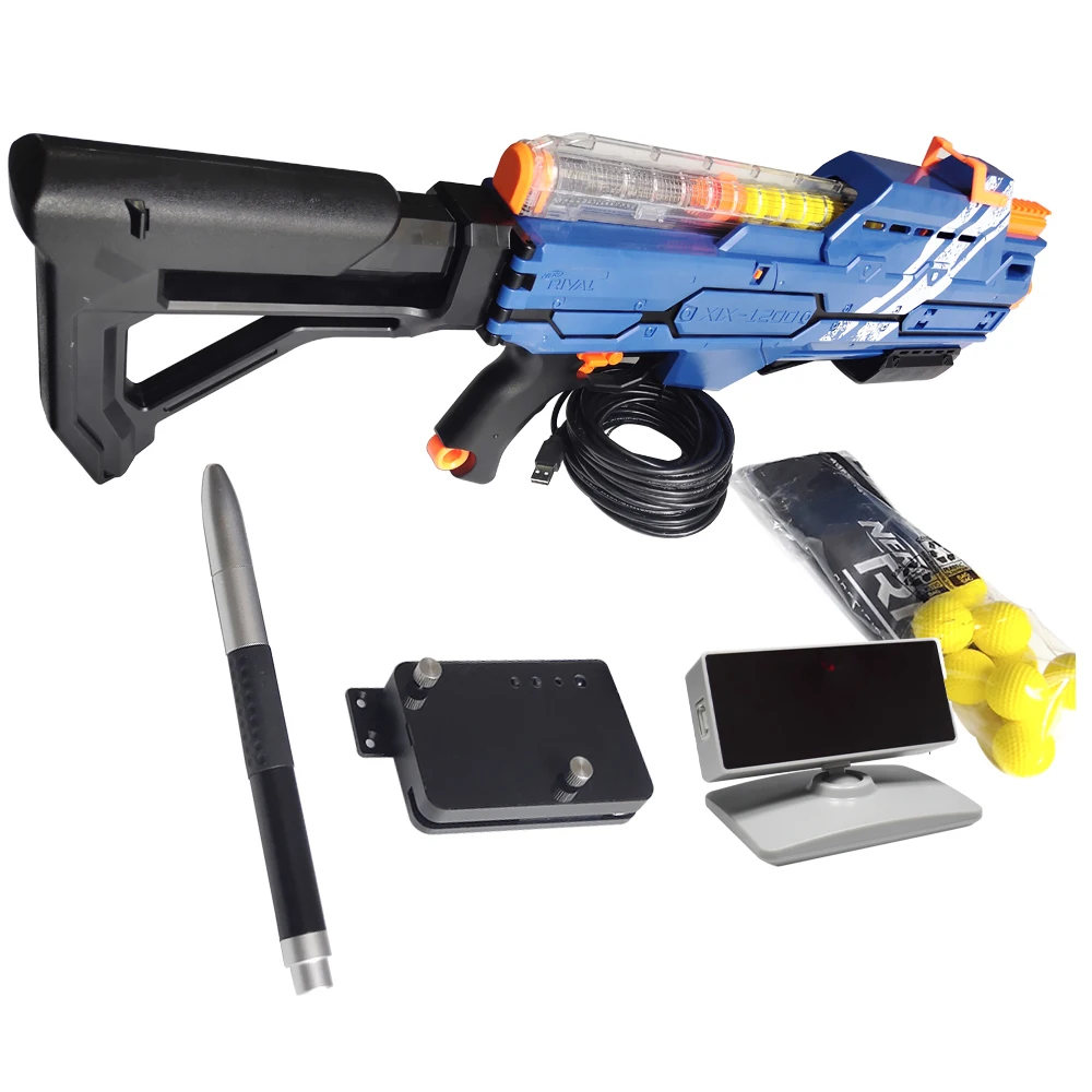 101276 Pistolet-jouet Pk3 pour enfants avec silencieux, viseur led