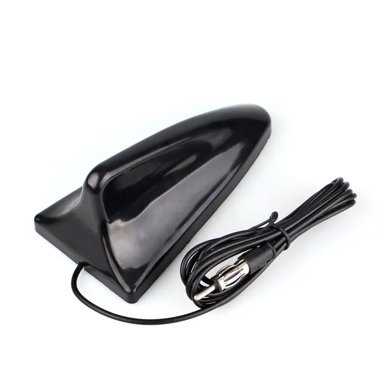 1pc Car Truck RV Shark Fin Radio Stereo Antenna Wire Classic Universal Roof Exterior Car Parts Aerials Black