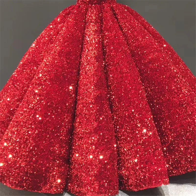 Серен Хилл Дубай Индиго синее золото роскошное свадебное платье блёстки с длинным рукавом свадебное платье на заказ CHMD66991 - Цвет: Red